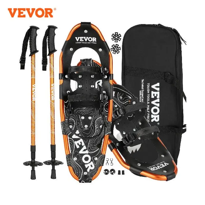 VEVOR 25/30 inch Light Weight Snowshoes with Trekking Poles and Carrying Tote Bag Aluminum Alloy Frame Terrain Snow Shoes Set
VEVOR 25/30 inch Light Weight Snowshoes with Trekking Poles and Carrying Tote Bag Aluminum Alloy Frame Terrain Snow Shoes Set