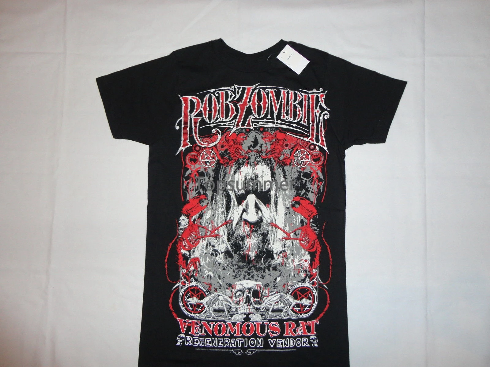 Rob Zombie Horror Rat New T-Shirt S-3Xl Metal Rock Skull Pentagram Death Short Sleeve Men T Shirt Tops Summer Top Tee
Rob Zombie Horror Rat New T-Shirt S-3Xl Metal Rock Skull Pentagram Death Short Sleeve Men T Shirt Tops Summer Top Tee