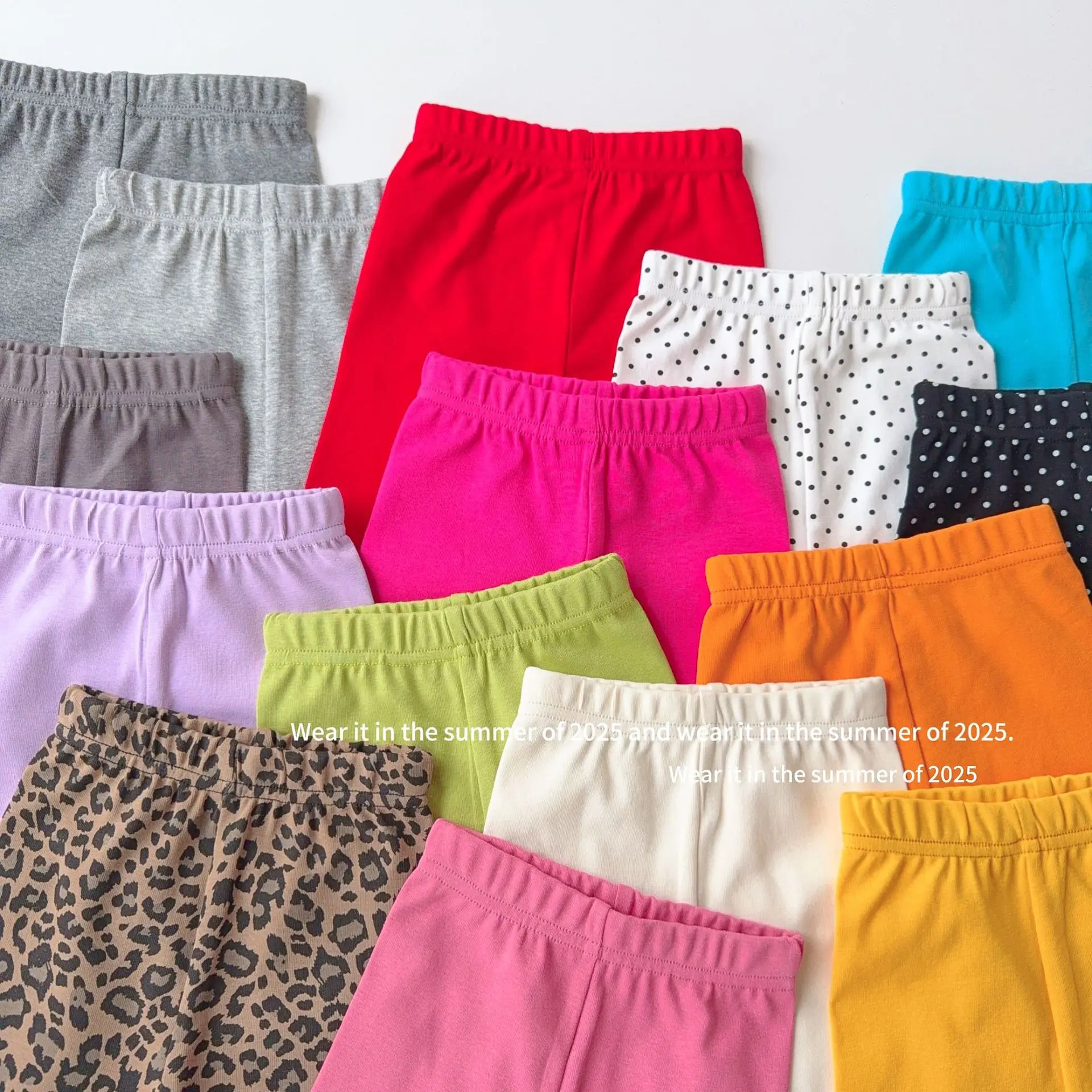 2025 Summer New Girls Shorts Yoga Pants Solid Casual Children Leggings Baby Girls Colorful Safety Pants Kids Anti Slip Shorts 14 Sab5f2bb665df4241a421266e50c561deF