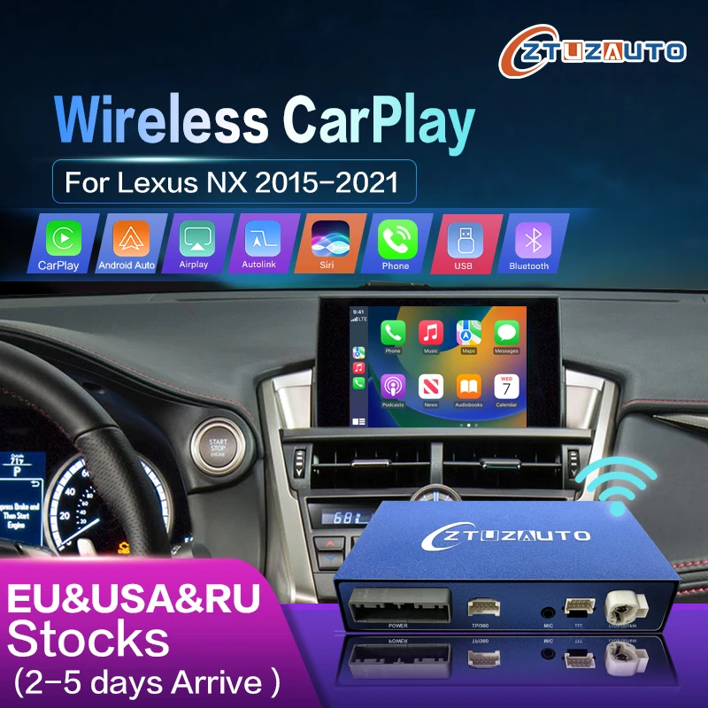 Wireless CarPlay for Lexus NX 2015-2021, with Android Auto Mirror Link AirPlay Car Play Navigation Maps USB Functions
Wireless CarPlay for Lexus NX 2015-2021, with Android Auto Mirror Link AirPlay Car Play Navigation Maps USB Functions