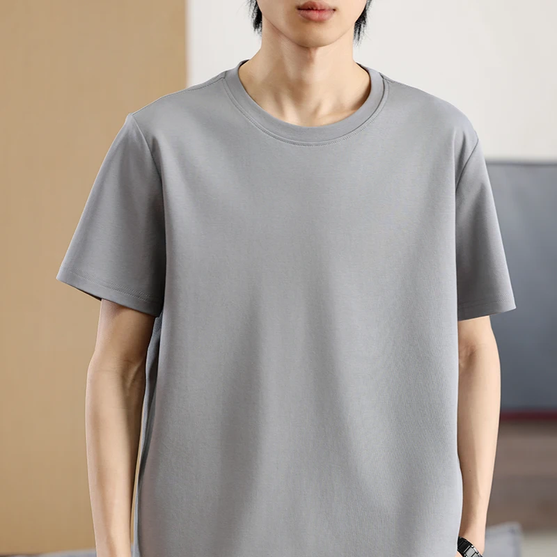 Мужская свободная футболка из 100% хлопка, с круглым вырезом и коротким рукавом
Мужская свободная футболка из 100% хлопка, с круглым вырезом и коротким рукавом