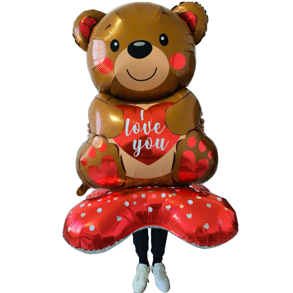 1 M High Standing Brown Bear Balloon Valentine's Day Balloon Decoration Cartoon Love Bear Globs Valentine's Day Wedding Decors
1 M High Standing Brown Bear Balloon Valentine's Day Balloon Decoration Cartoon Love Bear Globs Valentine's Day Wedding Decors