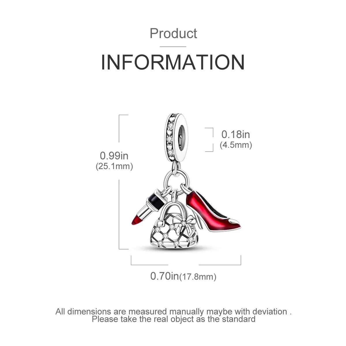 MULA 1PC Silver Plated Dangle Charms Lipstick Plane Insect Pendants Fit Original Bracelet Beads DIY Fashion Jewelry MULA 1PC Silver Plated Dangle Charms Lipstick Plane Insect Pendants Fit Original Bracelet Beads DIY Fashion Jewelry