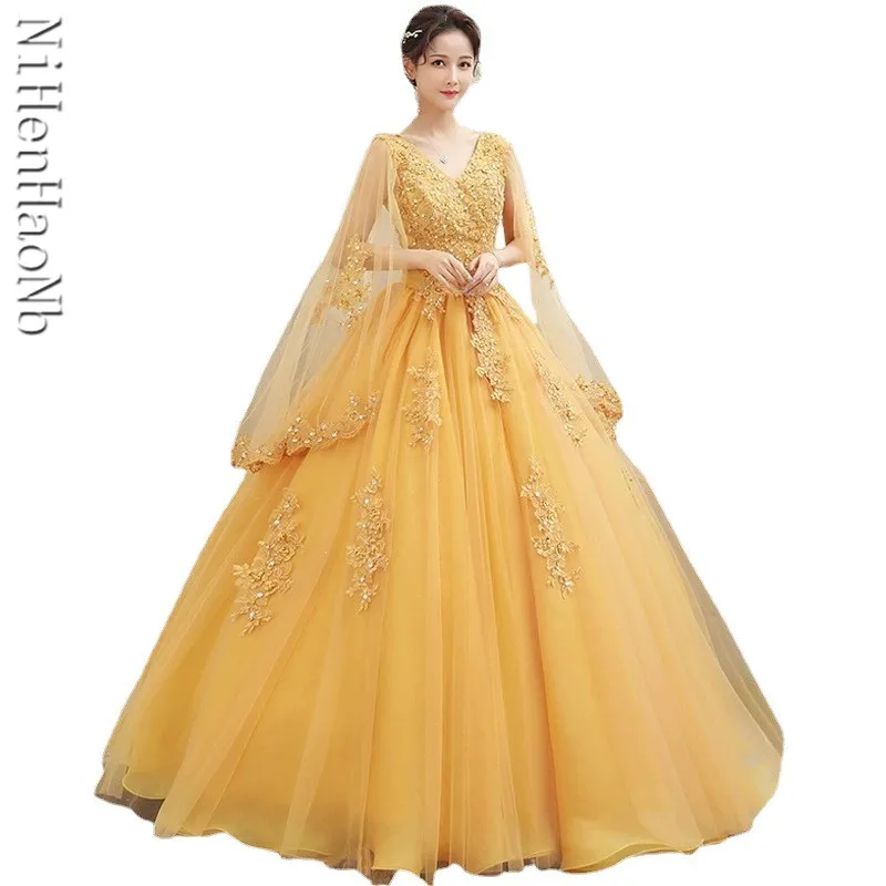 Wedding Dress Embroidery Long Dress Host Performance Graduation Dress Birthday Party Bride Bridesmaid Dresses Prom Dresses
Wedding Dress Embroidery Long Dress Host Performance Graduation Dress Birthday Party Bride Bridesmaid Dresses Prom Dresses