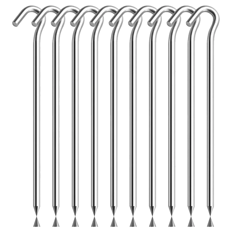 10PCS Tent Stakes Pegs With Hooks, Camping Tent Stakes For Outdoor Travel,Ground Stakes For Outdoor Camping
10PCS Tent Stakes Pegs With Hooks, Camping Tent Stakes For Outdoor Travel,Ground Stakes For Outdoor Camping