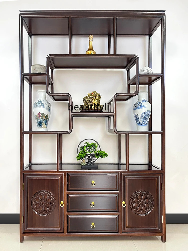 Antique Shelf Solid Wood Display Cabinet Shelf Antique Shelf Living Room Partition Chinese Tea Shelf
Antique Shelf Solid Wood Display Cabinet Shelf Antique Shelf Living Room Partition Chinese Tea Shelf