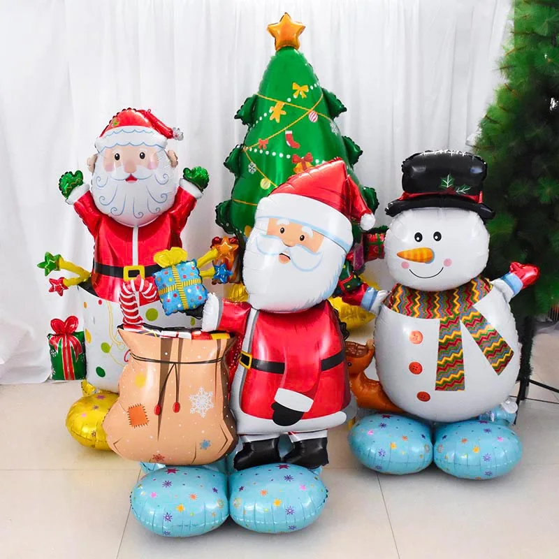 

Christmas Foil Balloon Santa Claus Snowman Xmas Tree Ballon Merry Christmas Party Air Globos Decorations 2024 New Year Gift Toys