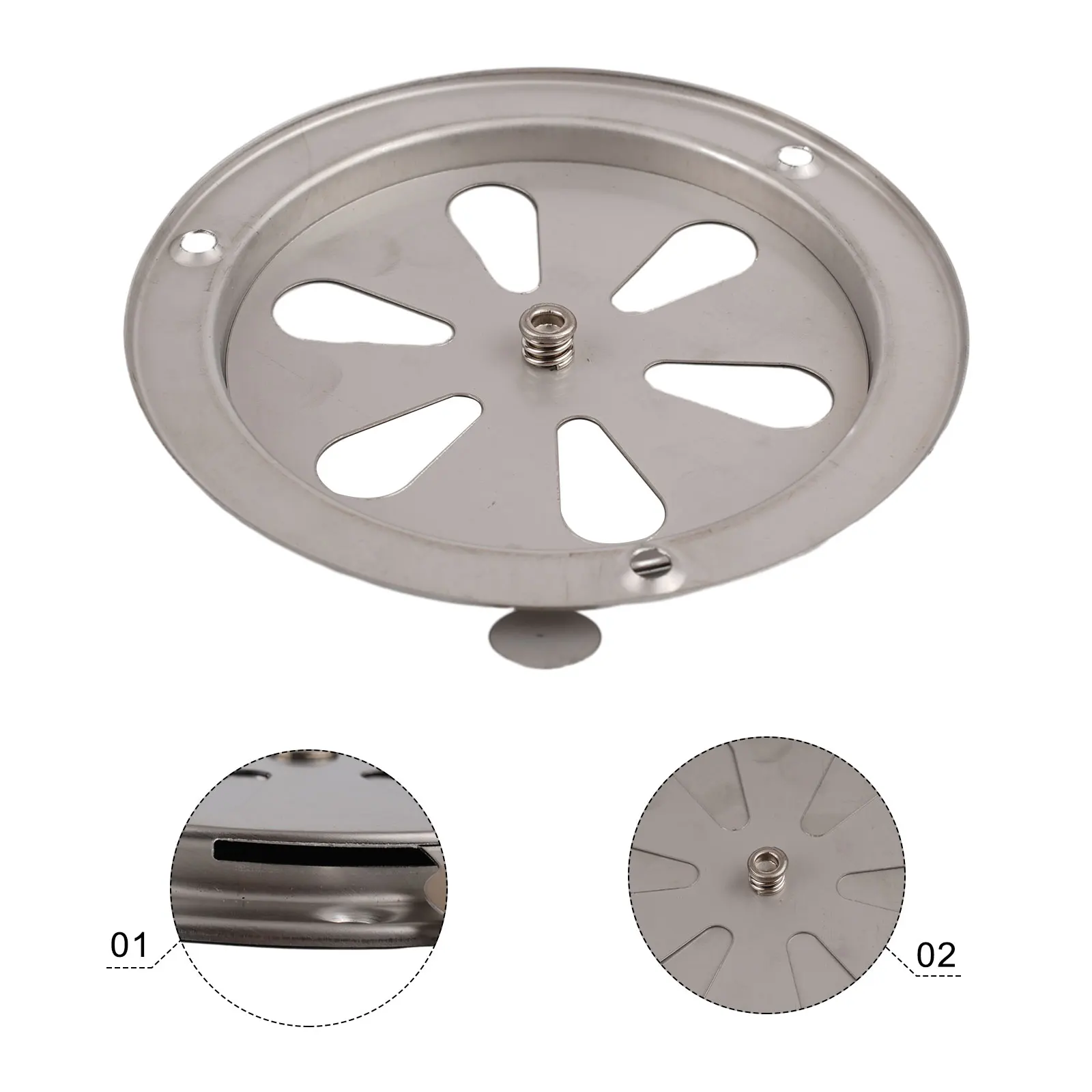 1pc Damper Air Vent Stainless-steel 125mm Grille Round Ducting Ventilation Grilles BBQ Smoker Exhaust Vent Home Improvement Part
1pc Damper Air Vent Stainless-steel 125mm Grille Round Ducting Ventilation Grilles BBQ Smoker Exhaust Vent Home Improvement Part