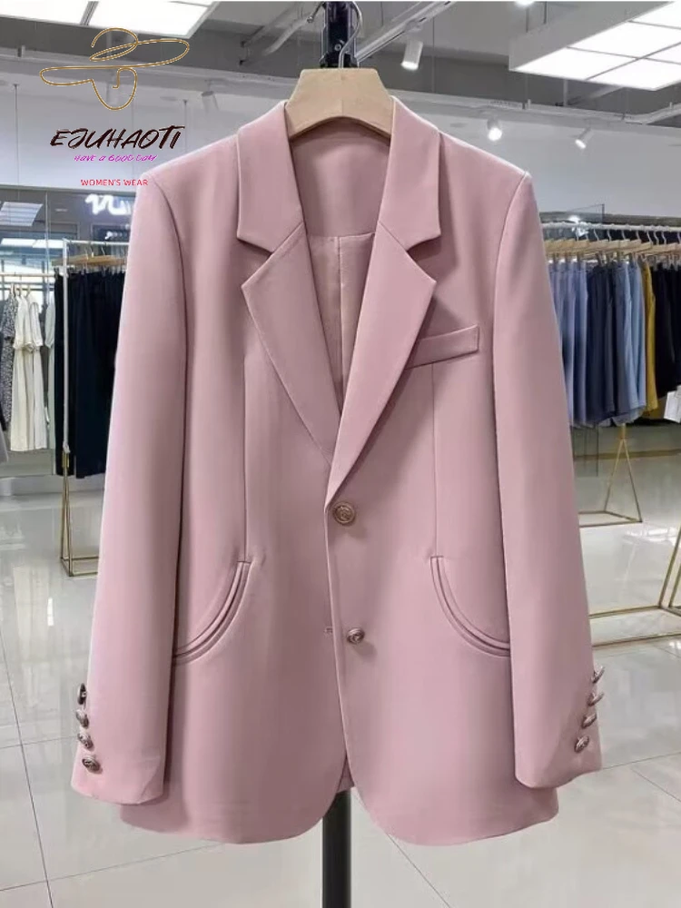 

Новый женский пиджак Повседневный маленький Блейзер Пальто весенний корейский модный однотонный костюм топы темпераментная Офисная Женская одежда