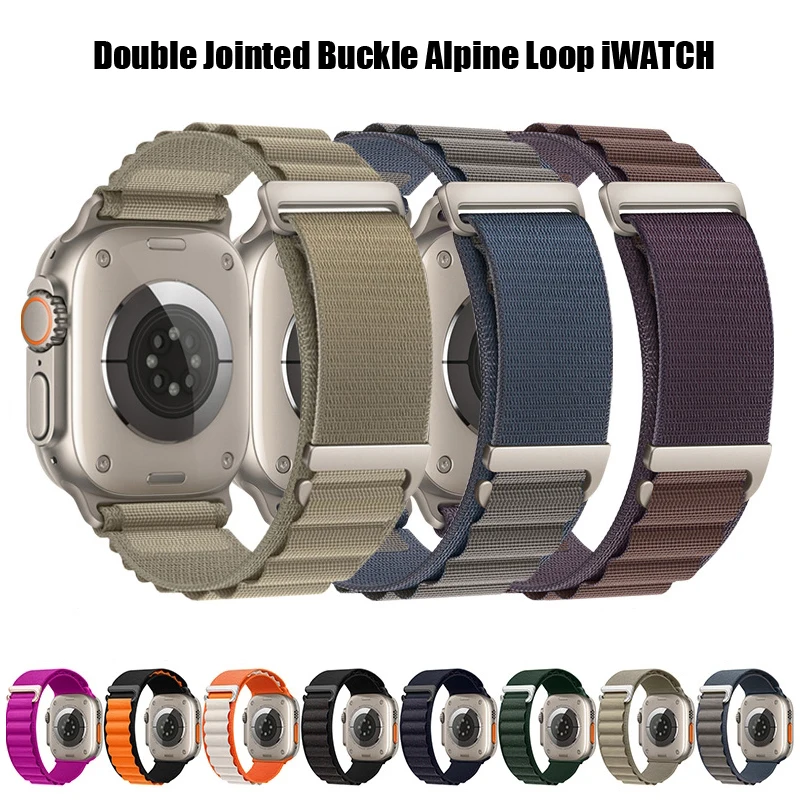 

Alpine Loop Strap For Apple Watch Ultra 2 band 49mm 45mm 41mm 40mm 44mm 38mm 42mm Watchband Bracelet iWatch Series 9 8 7 6 5 SE