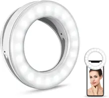 New Selfie Ring Light, Rechargeable Selfie Fill Light with Retaining Clip On, Video Conference Light for Phone, Laptop, Zoom
New Selfie Ring Light, Rechargeable Selfie Fill Light with Retaining Clip On, Video Conference Light for Phone, Laptop, Zoom