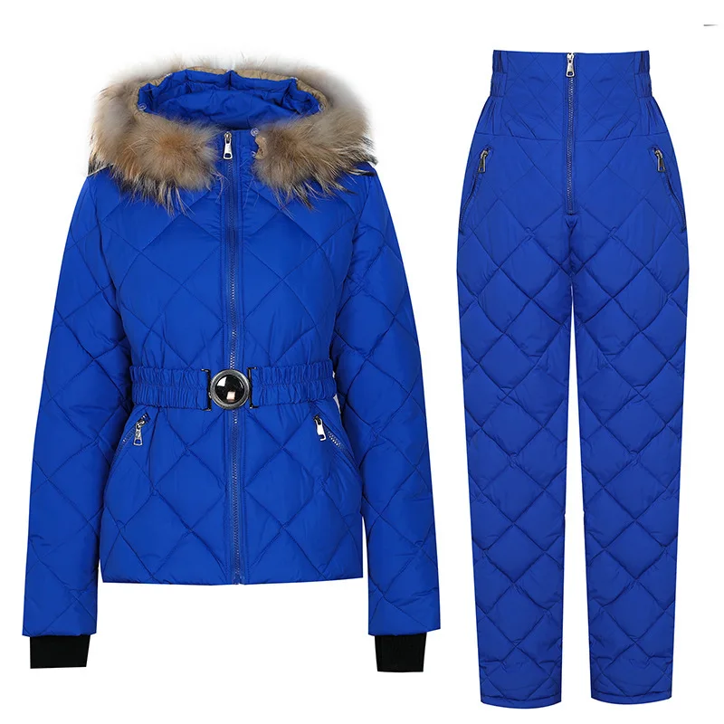 New Women Autumn Winter Faux Fur Hooded Collar Solid Color Belt Fashion Two Piece Pant Set Warm Coat Ski suit
New Women Autumn Winter Faux Fur Hooded Collar Solid Color Belt Fashion Two Piece Pant Set Warm Coat Ski suit