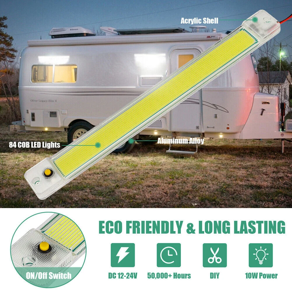 Lights Bar LED Strip Lights Interior Lamp Motorhome RV UTE UTV 10W 12V 24V Van With Switch 84 COB Boat Camping
Lights Bar LED Strip Lights Interior Lamp Motorhome RV UTE UTV 10W 12V 24V Van With Switch 84 COB Boat Camping