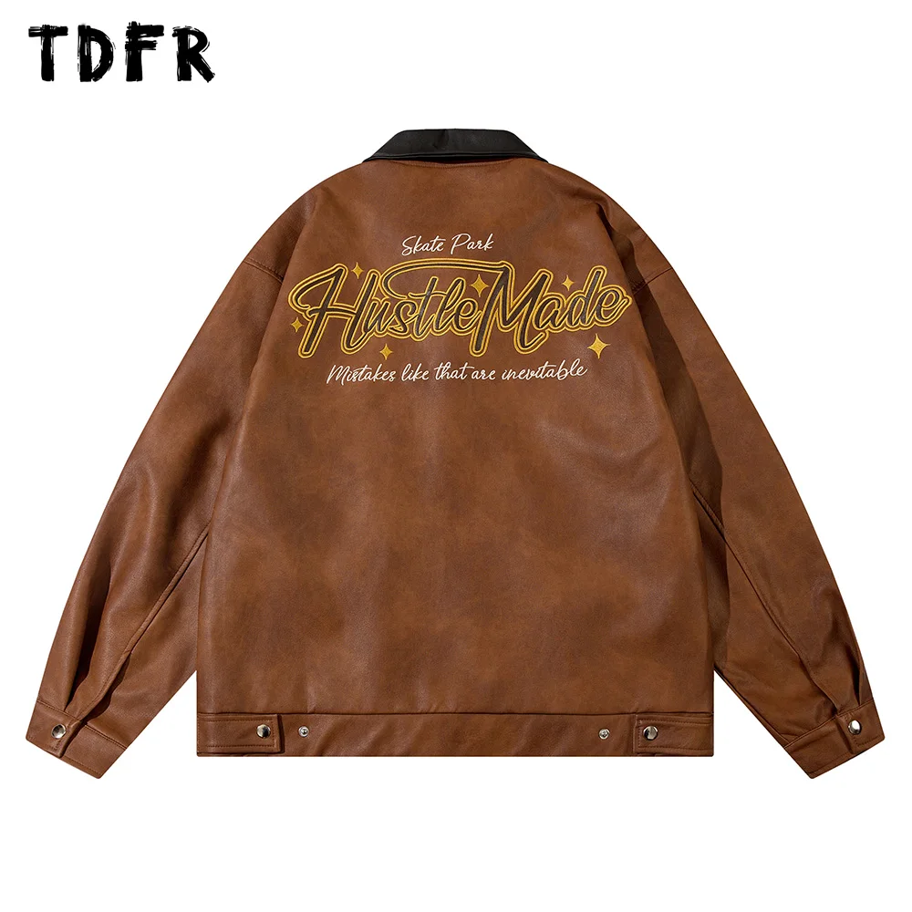 Letter Embroidery Spliced Jacket Mens Spring Autumn Retro Casual Long Sleeve Leather Jacket Men
Letter Embroidery Spliced Jacket Mens Spring Autumn Retro Casual Long Sleeve Leather Jacket Men