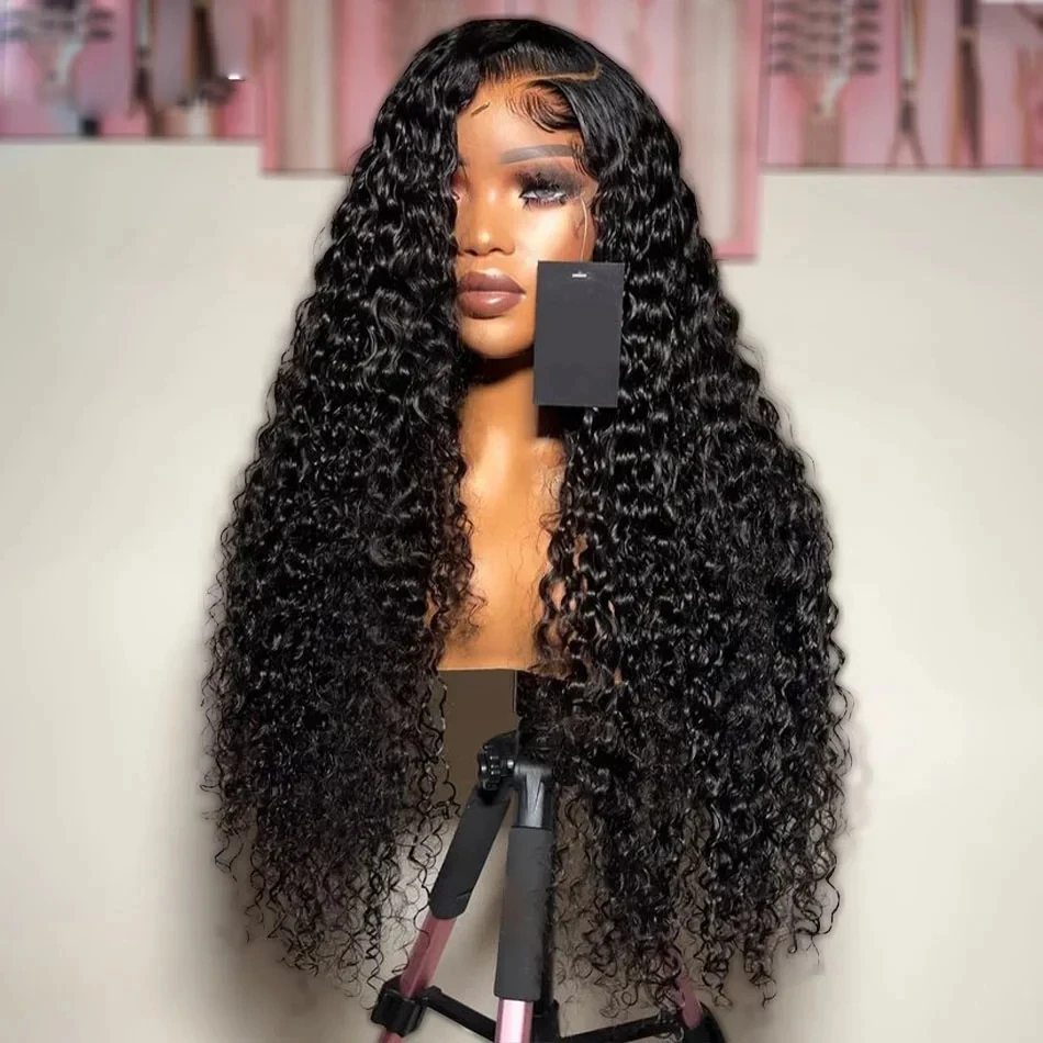 QW Soft Black Preplucked Long Glueless 180Density Kinky Curly Lace Front Wig 1B Color For Women Baby Hair Heat Temperature Daily
QW Soft Black Preplucked Long Glueless 180Density Kinky Curly Lace Front Wig 1B Color For Women Baby Hair Heat Temperature Daily