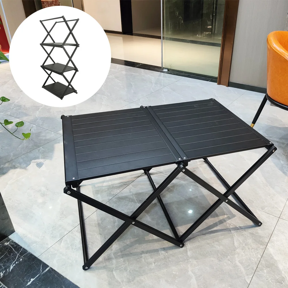 Folding Camping Shelf Portable Two/Three layers Aluminum Alloy Table Multifunctional Table Outdoor Barbecue Table Rack Black
Folding Camping Shelf Portable Two/Three layers Aluminum Alloy Table Multifunctional Table Outdoor Barbecue Table Rack Black