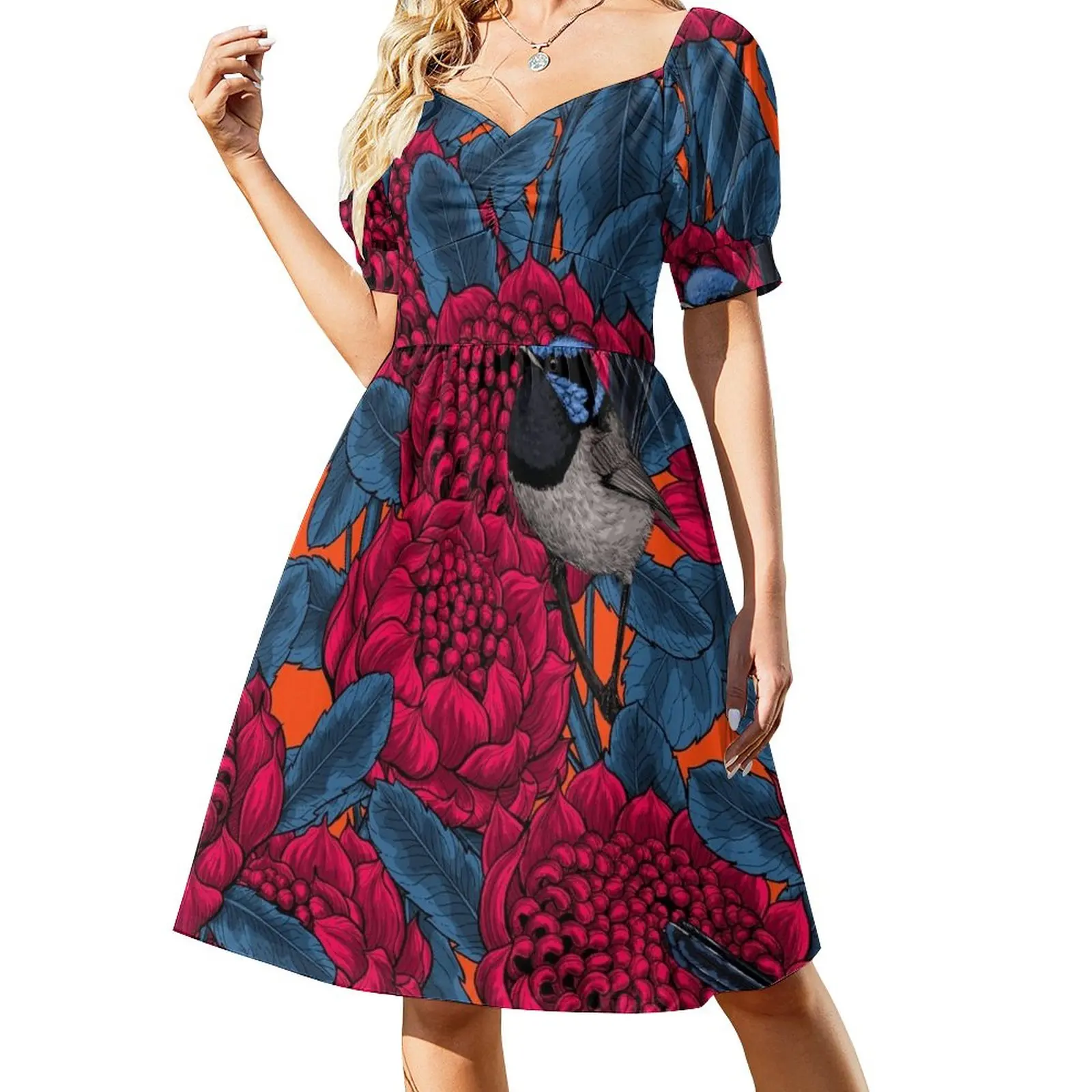 Red waratah and fairy wrens Sleeveless Dress evening dress women party dresses women womens dress for girls
Red waratah and fairy wrens Sleeveless Dress evening dress women party dresses women womens dress for girls