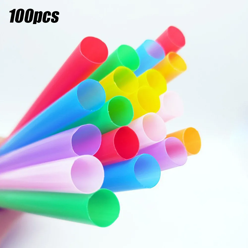 100pcs Colorful Large Drinking Straws Disposable Straws For Milk Tea Boba Milkshake Smoothie Slushie Juice Shop Bar Accessories
100pcs Colorful Large Drinking Straws Disposable Straws For Milk Tea Boba Milkshake Smoothie Slushie Juice Shop Bar Accessories