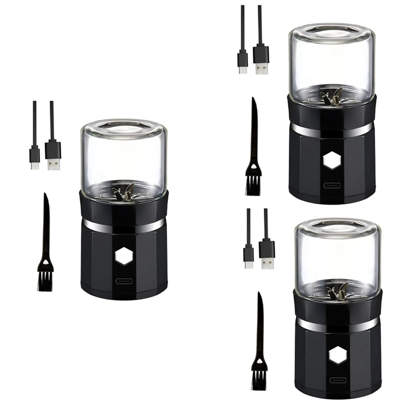 3X Mini Electric Grinder Portable Vanilla Grinder USB Rechargeable Mill With A Cleaning Brush For Tea Rosemary
3X Mini Electric Grinder Portable Vanilla Grinder USB Rechargeable Mill With A Cleaning Brush For Tea Rosemary