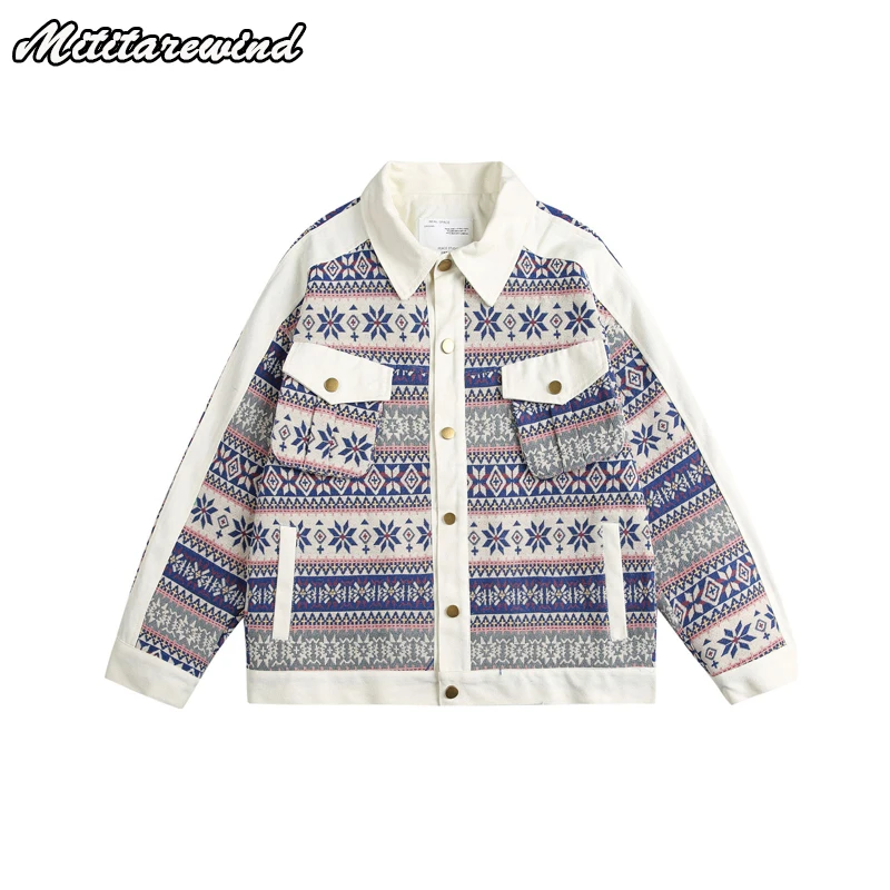 Jackets For Men And Women Casual Versatile National Style Contrst Color Youth Coats Autumn Chinses Chic Loose Print High Street
Jackets For Men And Women Casual Versatile National Style Contrst Color Youth Coats Autumn Chinses Chic Loose Print High Street