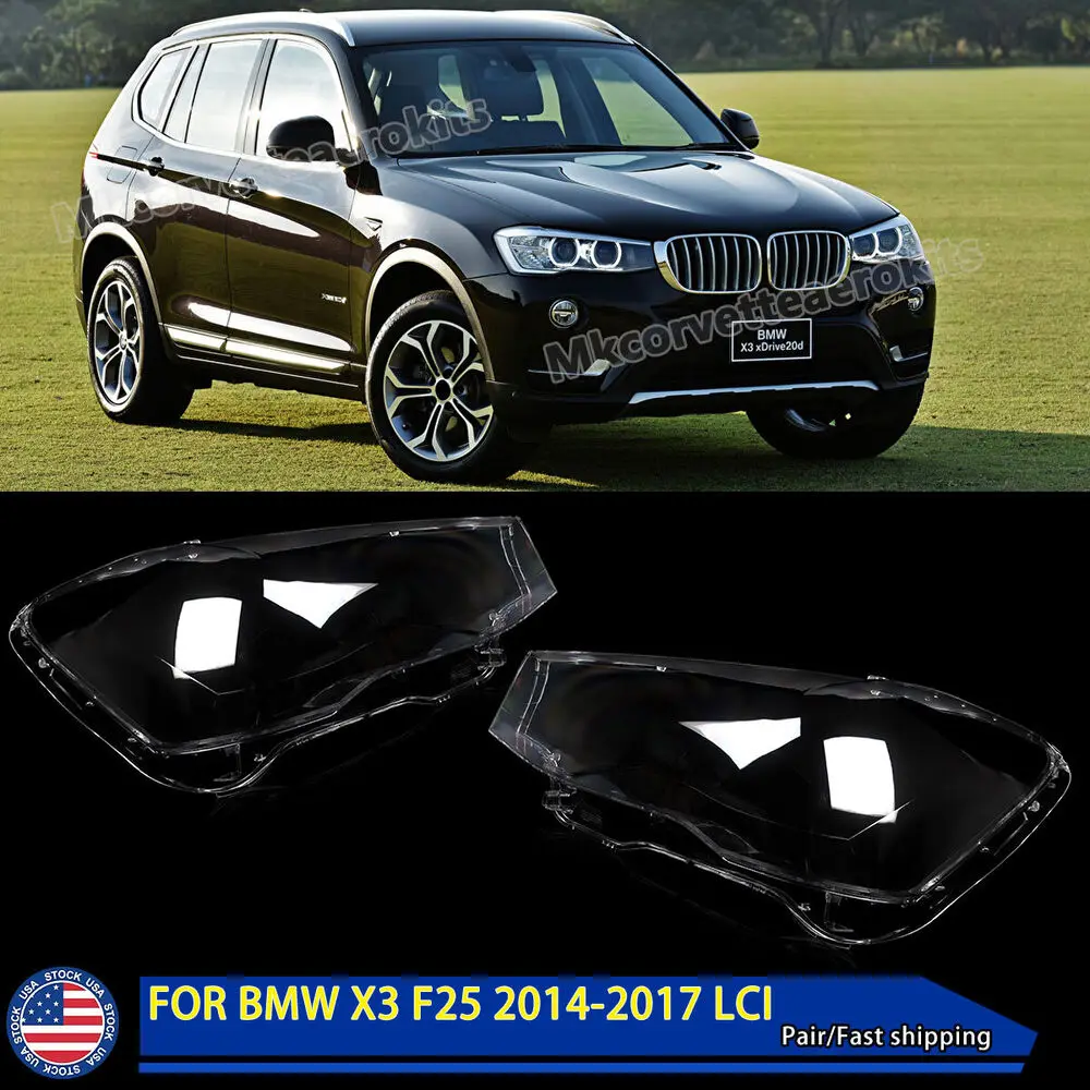 2 шт. для BMW X3 F25 14-2017 LCI Прозрачная крышка для передней фары запасная крышка L + R
2 шт. для BMW X3 F25 14-2017 LCI Прозрачная крышка для передней фары запасная крышка L + R