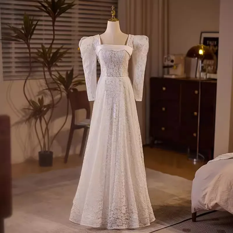 Real Picture Full Lace Long Sleeve Formal Occasion Dresses Square Neck A Line Prom Wedding Party vestido de noche elegantes 2024
Real Picture Full Lace Long Sleeve Formal Occasion Dresses Square Neck A Line Prom Wedding Party vestido de noche elegantes 2024
