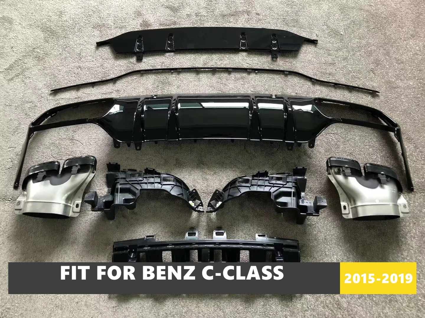 Rear Bumper Lip Diffuser With Exhaust Pipes Fit For Mercedes Benz C-class W205 C205 Coupe C63 To AMG Style 2015-2019
Rear Bumper Lip Diffuser With Exhaust Pipes Fit For Mercedes Benz C-class W205 C205 Coupe C63 To AMG Style 2015-2019