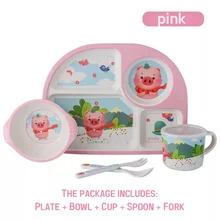 5pcs/Tableware Set Bamboo Cartoon Pattern Plate Bowl Spoon Fork Cup Solid Food Self Feeding for Baby Kids Children Creative Gift
5pcs/Tableware Set Bamboo Cartoon Pattern Plate Bowl Spoon Fork Cup Solid Food Self Feeding for Baby Kids Children Creative Gift