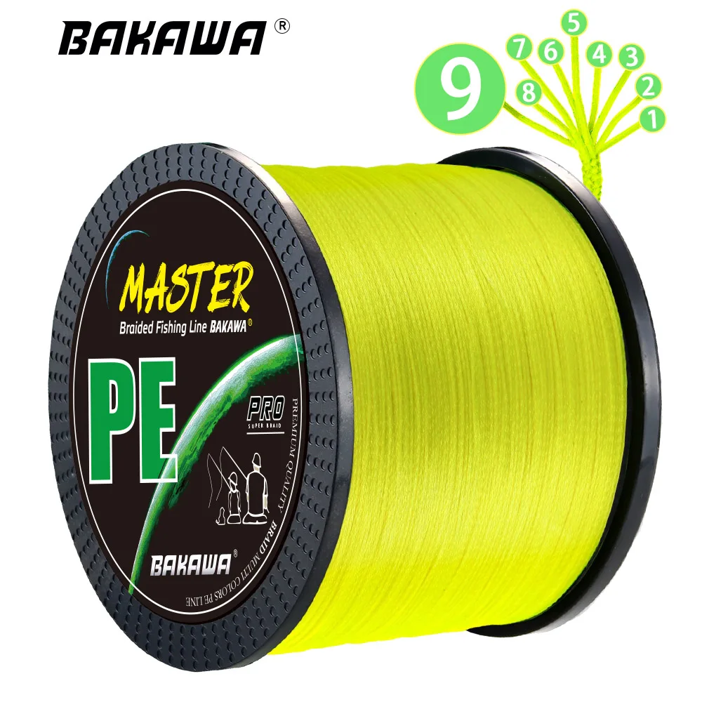 BAKAWA New 9 Strands Braided PE Fishing Line 300M 500M 1000M Strong Smooth Carp Sea Seawater Multifilament Extreme 100% PE Wire
BAKAWA New 9 Strands Braided PE Fishing Line 300M 500M 1000M Strong Smooth Carp Sea Seawater Multifilament Extreme 100% PE Wire