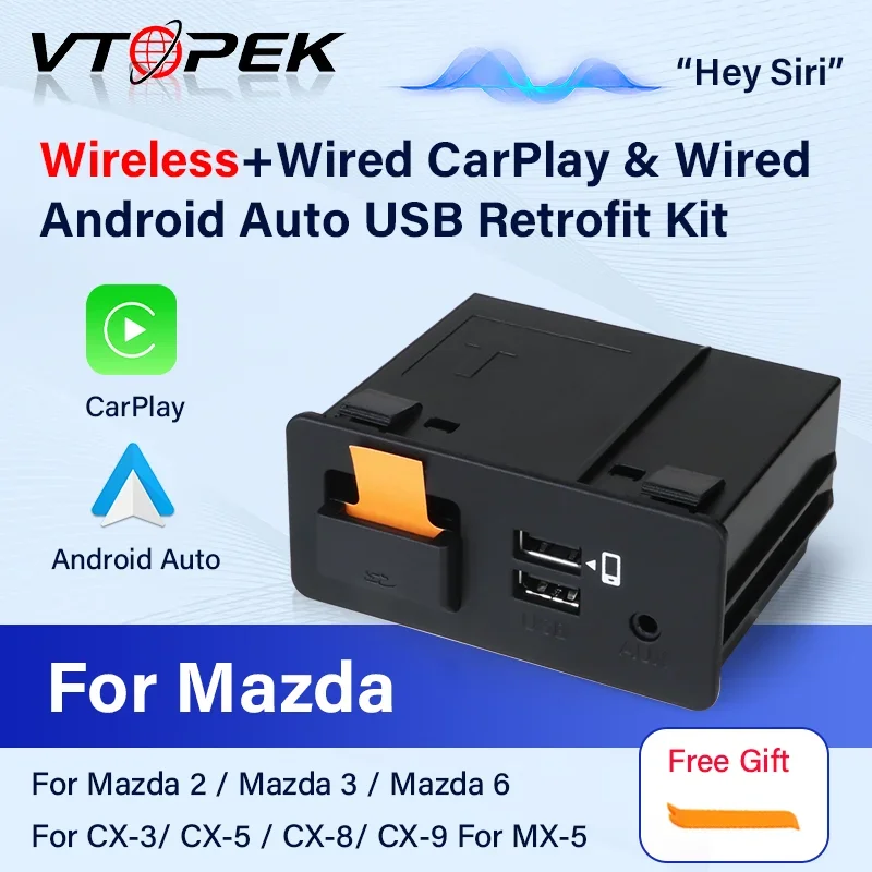 Wireless CarPlay Android Auto USB Adapter Hub for Retrofit Mazda 6 Mazda 3 Mazda 2 CX30 CX5 CX8 CX9 MX5 miata TK78669U0C Kit P2
Wireless CarPlay Android Auto USB Adapter Hub for Retrofit Mazda 6 Mazda 3 Mazda 2 CX30 CX5 CX8 CX9 MX5 miata TK78669U0C Kit P2