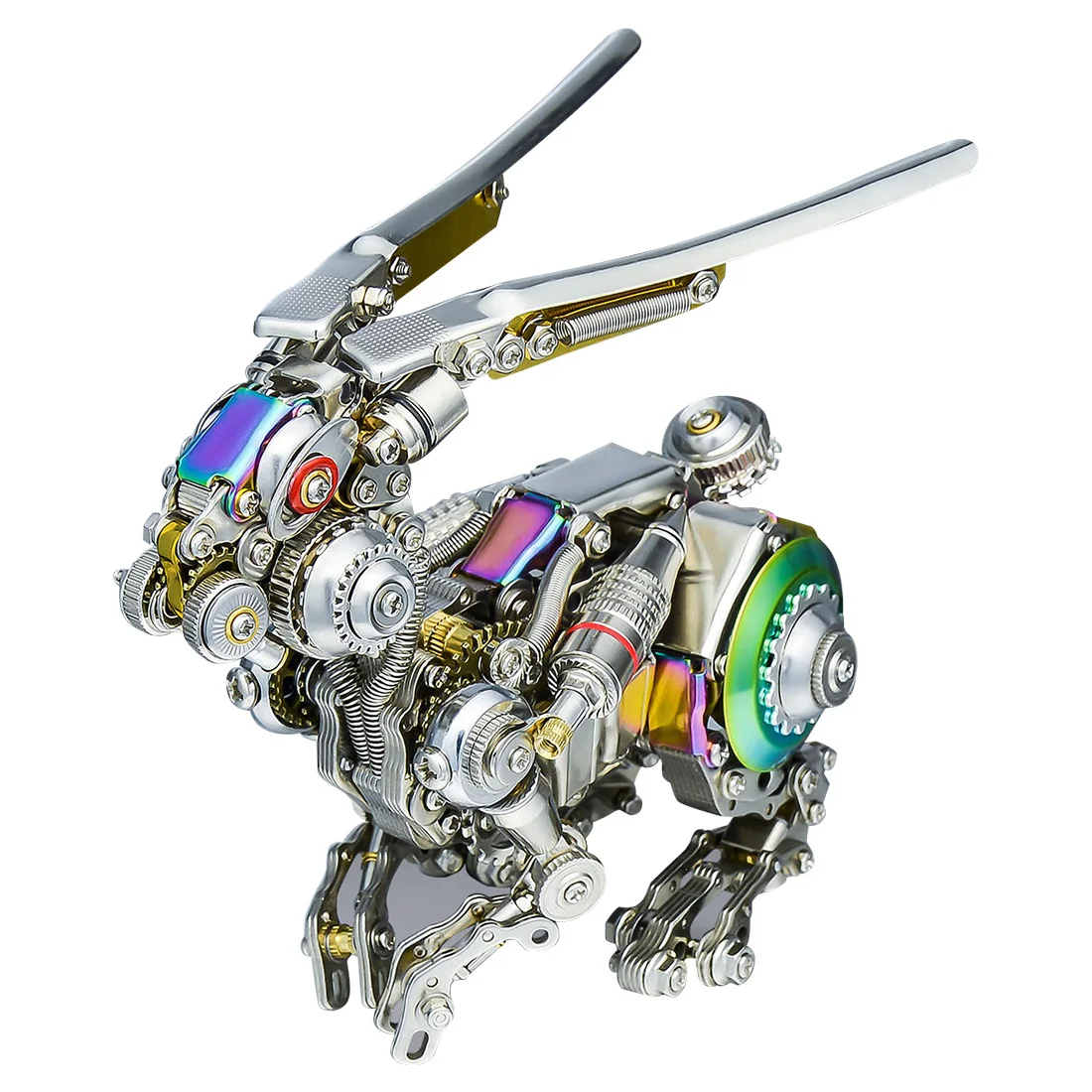 

3D Metal Mechanical Rabbit Model Kit DIY Assembly Punk Puzzle Set adult puzzle (500PCS/Multicolored / Primary Color )