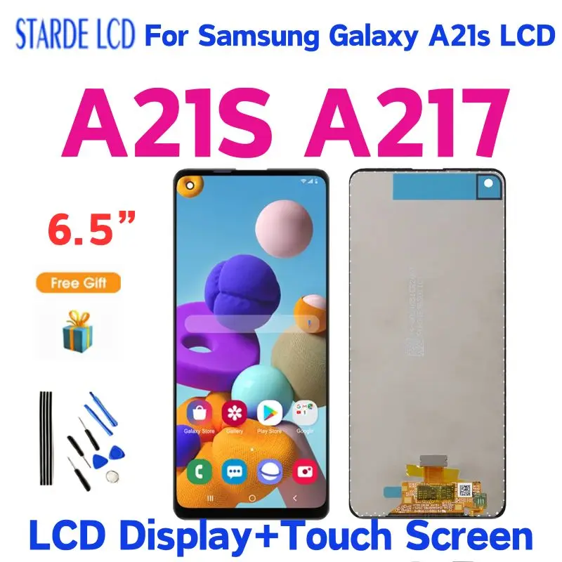 

6.5" For Samsung Galaxy A21S LCD Display Touch Screen Digitizer Assembly For Samsung A21S SM-A217 A217FN Replacement With Frame