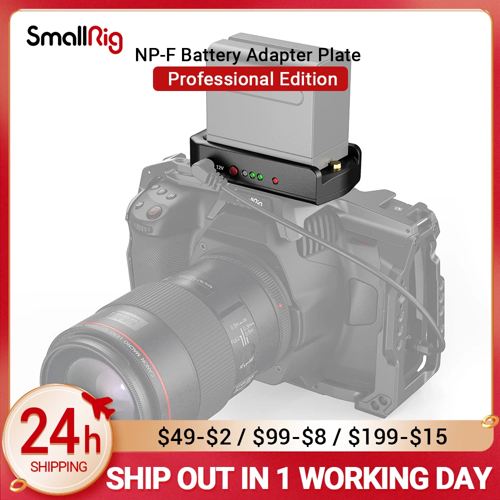 SmallRig NP-F Battery Adapter Plate Professional Edition for Sony BMPCC 4K/6K Camera And Mirrorless Cameras 3168
SmallRig NP-F Battery Adapter Plate Professional Edition for Sony BMPCC 4K/6K Camera And Mirrorless Cameras 3168