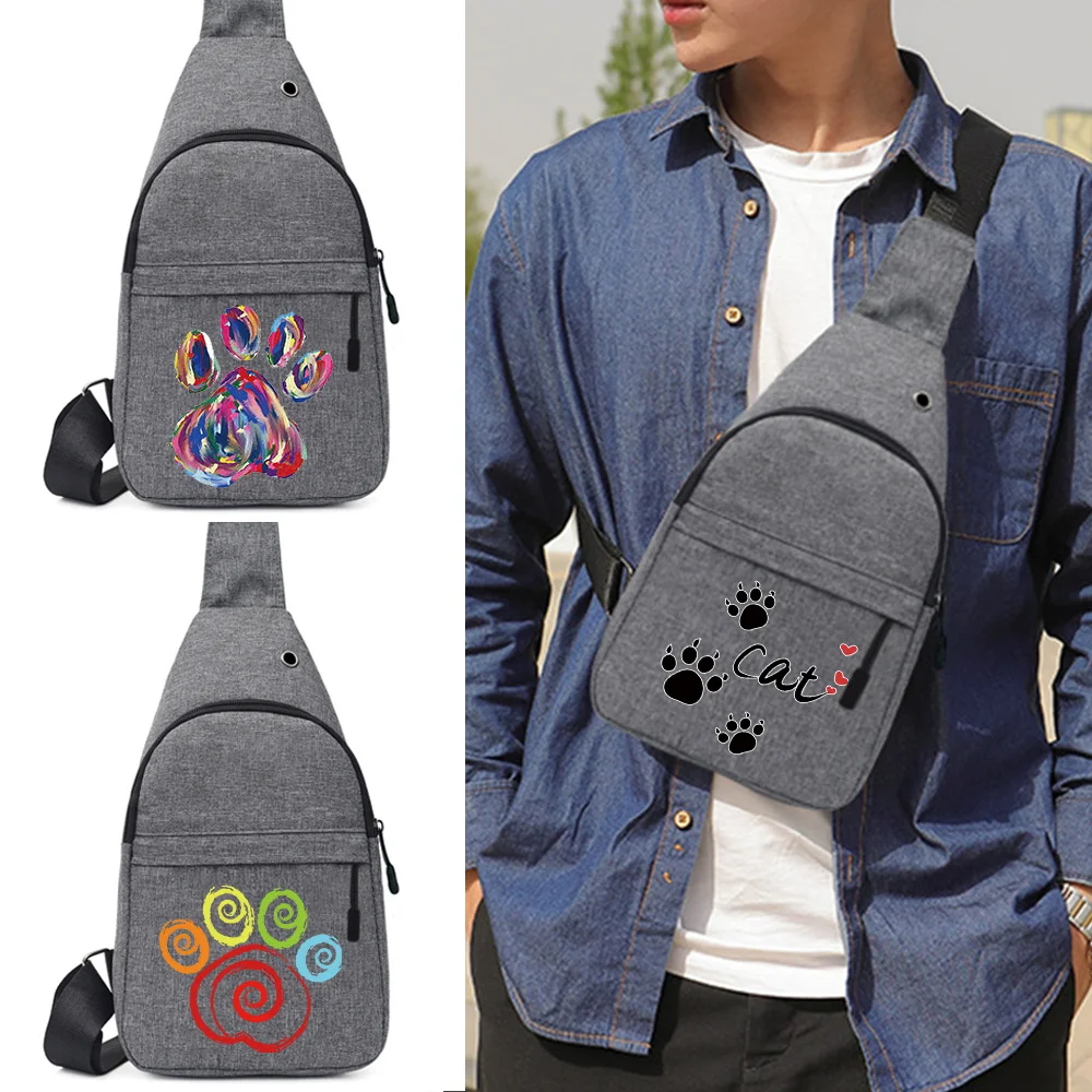 Male Casual Shoulder Bag Fashion Men's Backpack High Quality Brand Phone Pocket Footprints Print Travel Outdoor Crossbody Bag
Male Casual Shoulder Bag Fashion Men's Backpack High Quality Brand Phone Pocket Footprints Print Travel Outdoor Crossbody Bag