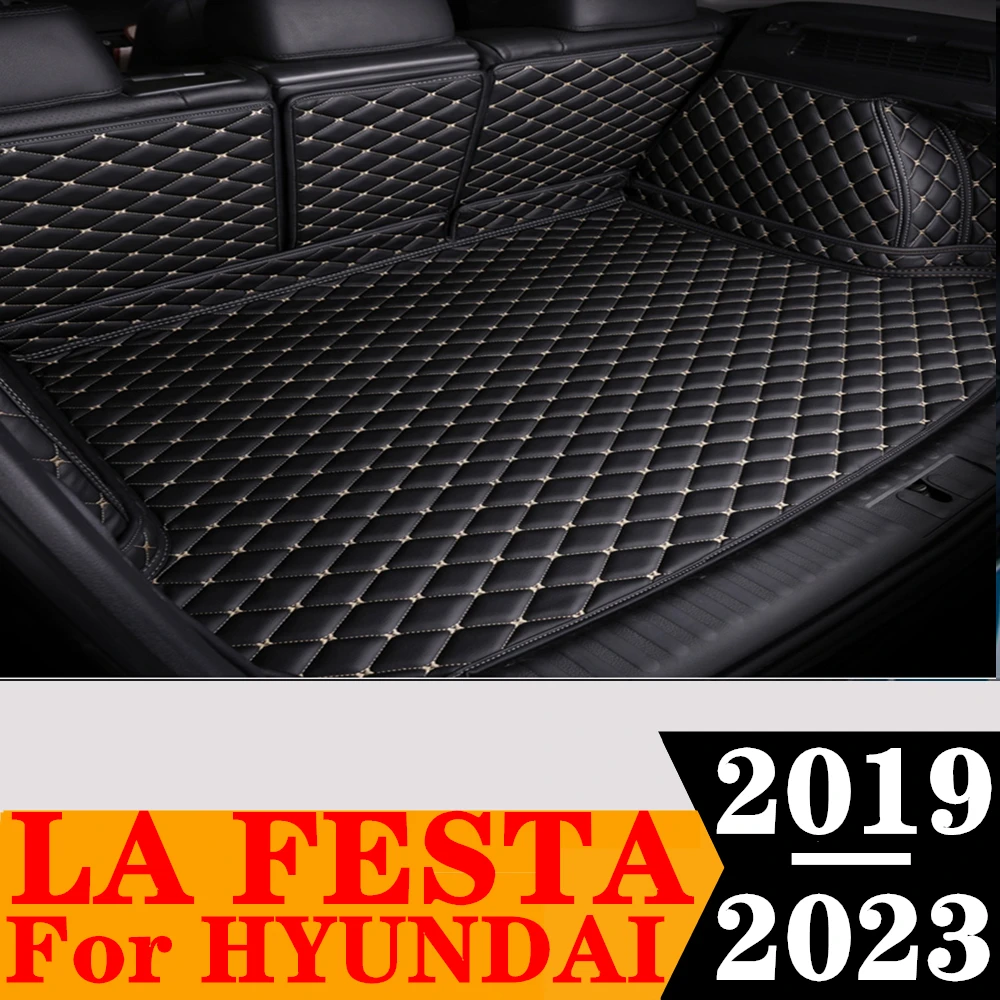 

Custom Full Set Car Trunk Mat For HYUNDAI LA FESTA 2023 2022 2021 2020 2019 Rear Cargo Liner Tail Boot Tray luggage Pad Carpet