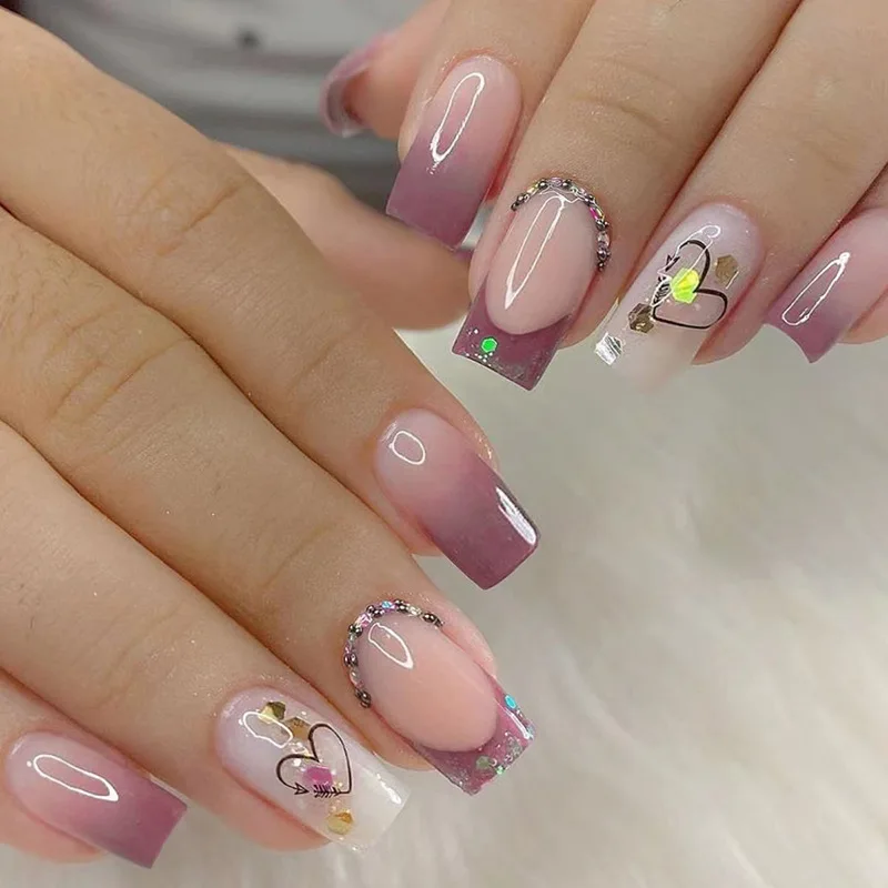 24Pcs/Set False Nail French Simple loveFake Nail Tips Full Cover Acrylic False Nails Decoration For Nail Tip Beauty
24Pcs/Set False Nail French Simple loveFake Nail Tips Full Cover Acrylic False Nails Decoration For Nail Tip Beauty