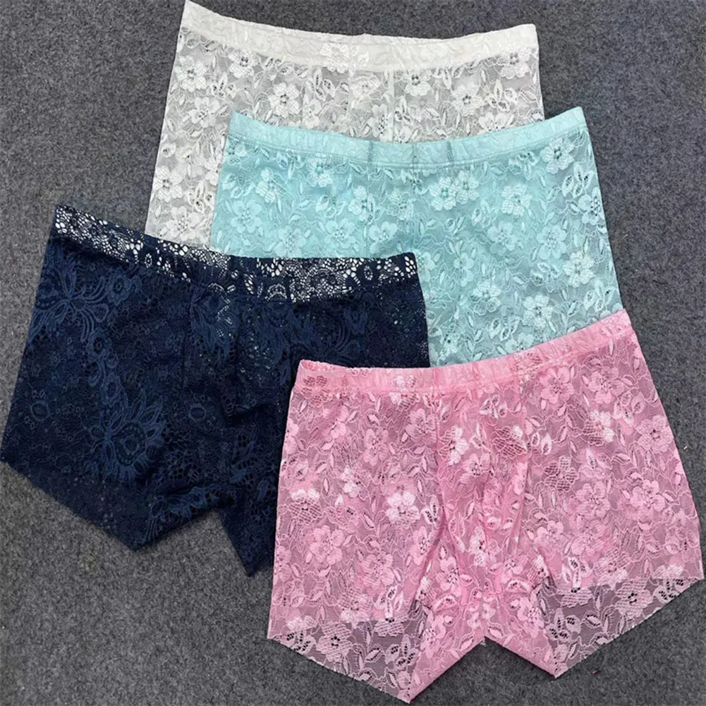 Sexy Mens Lace Shorts Boxer Breathable Underwear Solid Male Boxer Brief Middle Waist Panties Sleepwear Bikini Hombre Lingerie
Sexy Mens Lace Shorts Boxer Breathable Underwear Solid Male Boxer Brief Middle Waist Panties Sleepwear Bikini Hombre Lingerie