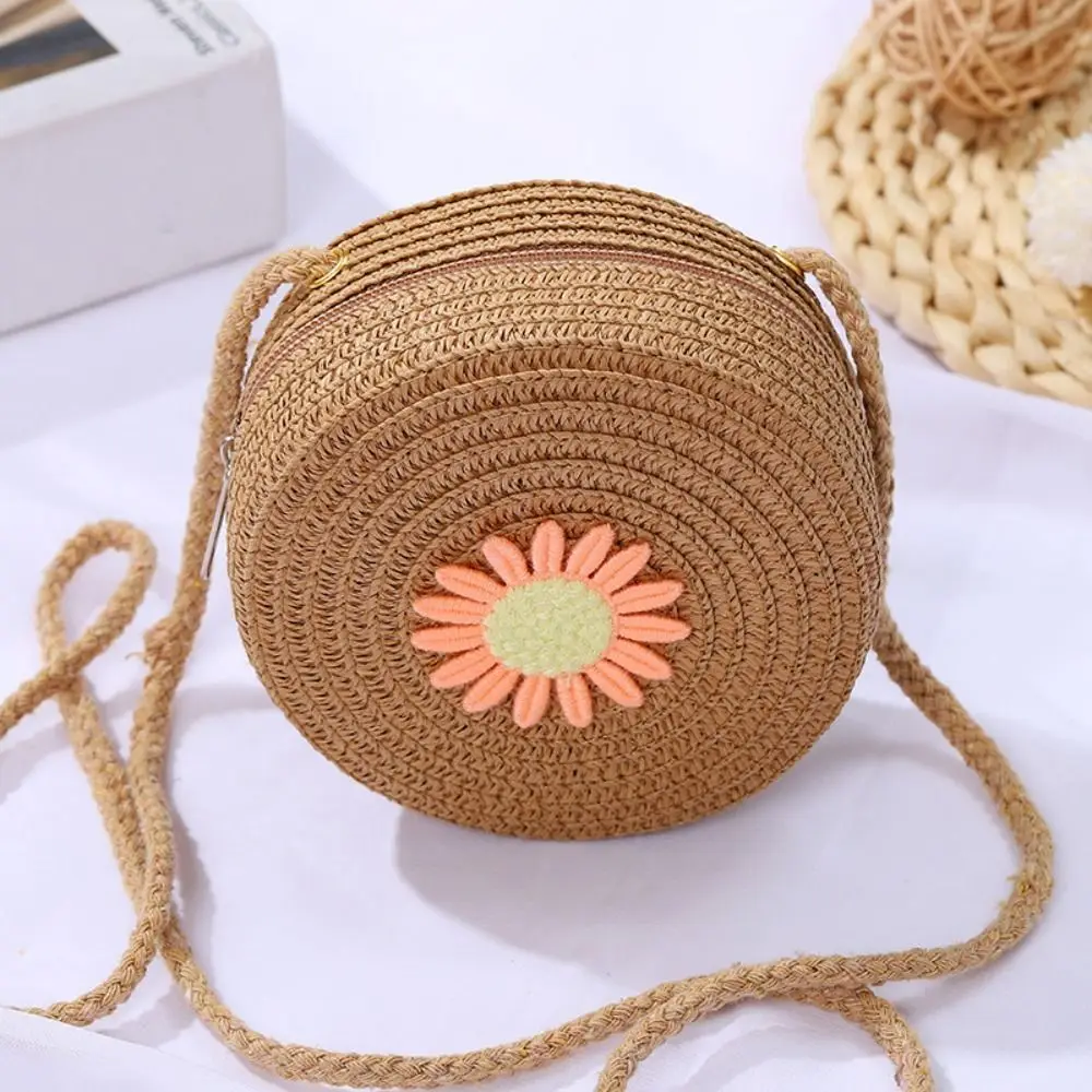 Candy Color Round Straw Crossbody - Cute Knitted Rattan Mini Bag 5 Sab82ac2cf38644649351b6eb32374056S
