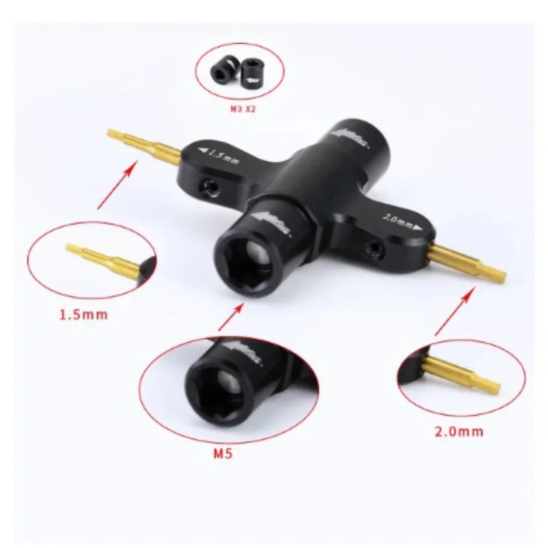 M5 Screw Nut Wrench with Built in One Way Bearing 1.5mm 2.0mm Screwdriver Release Propeller Motor Tool For RC FPV Racing Drone
M5 Screw Nut Wrench with Built in One Way Bearing 1.5mm 2.0mm Screwdriver Release Propeller Motor Tool For RC FPV Racing Drone