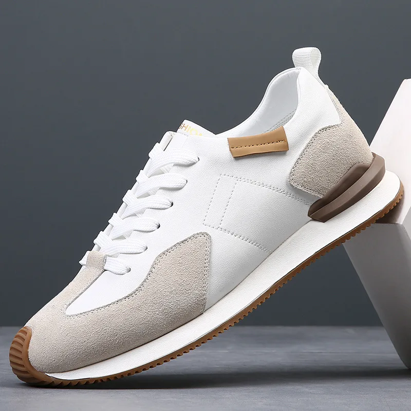 2024 Fashion Leather Casual Shoes for Men Outdoor Running Sneakers for Men Lace Up Walking Shoes No Slip Wear Men's Sports Shoes
2024 Fashion Leather Casual Shoes for Men Outdoor Running Sneakers for Men Lace Up Walking Shoes No Slip Wear Men's Sports Shoes