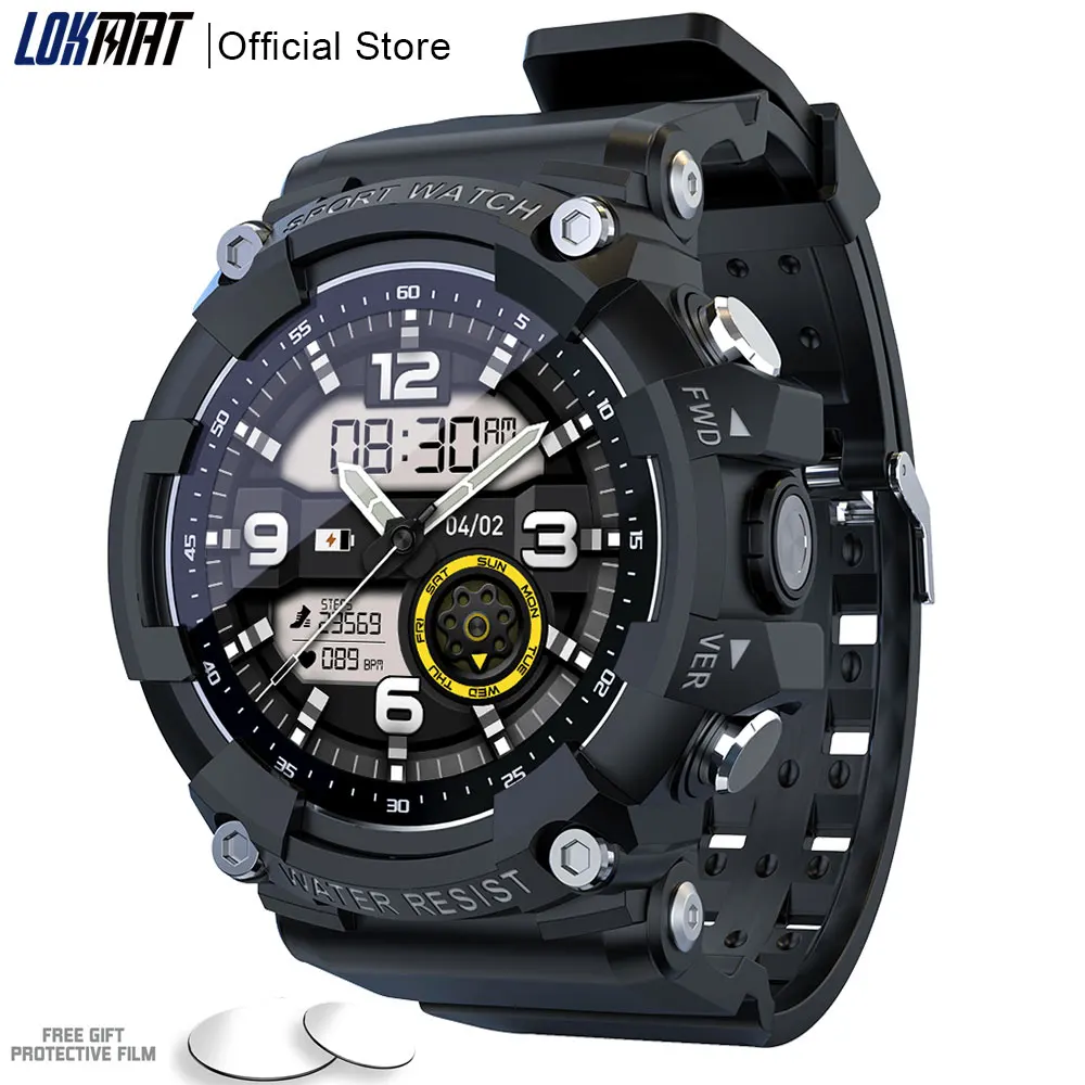 LOKMAT Smart Watch Fitness Tracker Touch Screen Bluetooth Calls Heart Rate Monitor Sport Bracelet Smartwatch Men for Android Ios
LOKMAT Smart Watch Fitness Tracker Touch Screen Bluetooth Calls Heart Rate Monitor Sport Bracelet Smartwatch Men for Android Ios