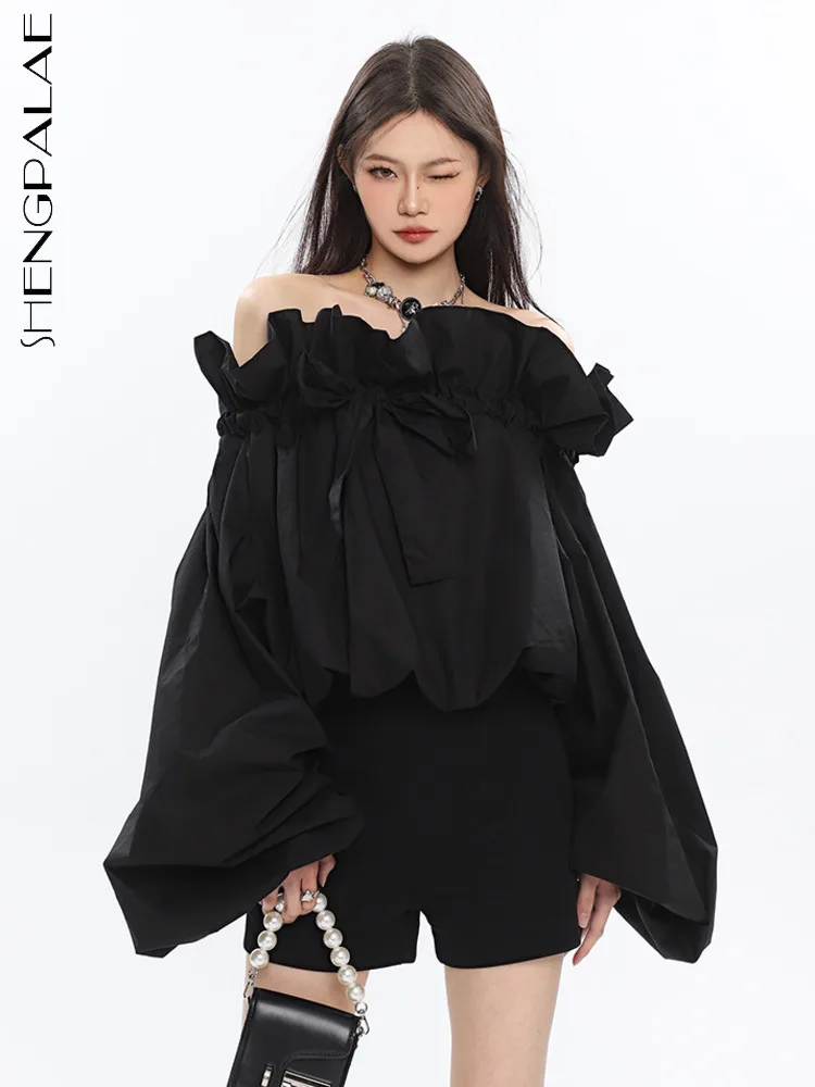 SHENGPALAE Off-shoulder Bubble Sleeve Shirt For Women Korean Fashion Elegant Chic Blouse Top 2024 Spring New Y2k Clothes 5R1536
SHENGPALAE Off-shoulder Bubble Sleeve Shirt For Women Korean Fashion Elegant Chic Blouse Top 2024 Spring New Y2k Clothes 5R1536