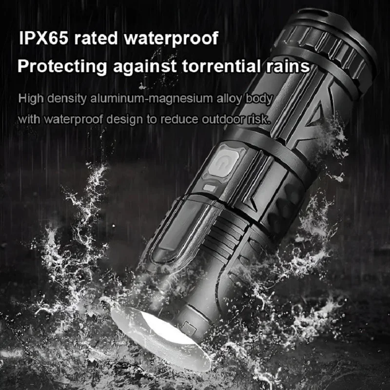 White Laser Telescopic Zoom Flashlight LED High Lumens Waterproof Adjustable Brightness Flash Light for Outdoor Emergency Camp
White Laser Telescopic Zoom Flashlight LED High Lumens Waterproof Adjustable Brightness Flash Light for Outdoor Emergency Camp
