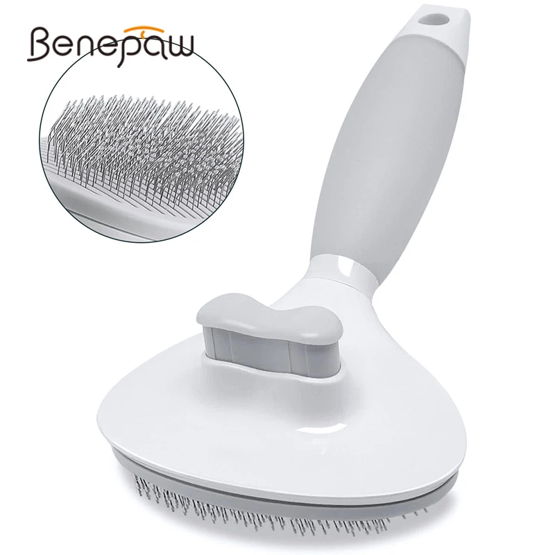 Benepaw Self Cleaning Pet Hair Brush Soft Silicone Handle Round Tip Bristles Dog Brush Comb For Puppy Cat Grooming Shedding
Benepaw Self Cleaning Pet Hair Brush Soft Silicone Handle Round Tip Bristles Dog Brush Comb For Puppy Cat Grooming Shedding
