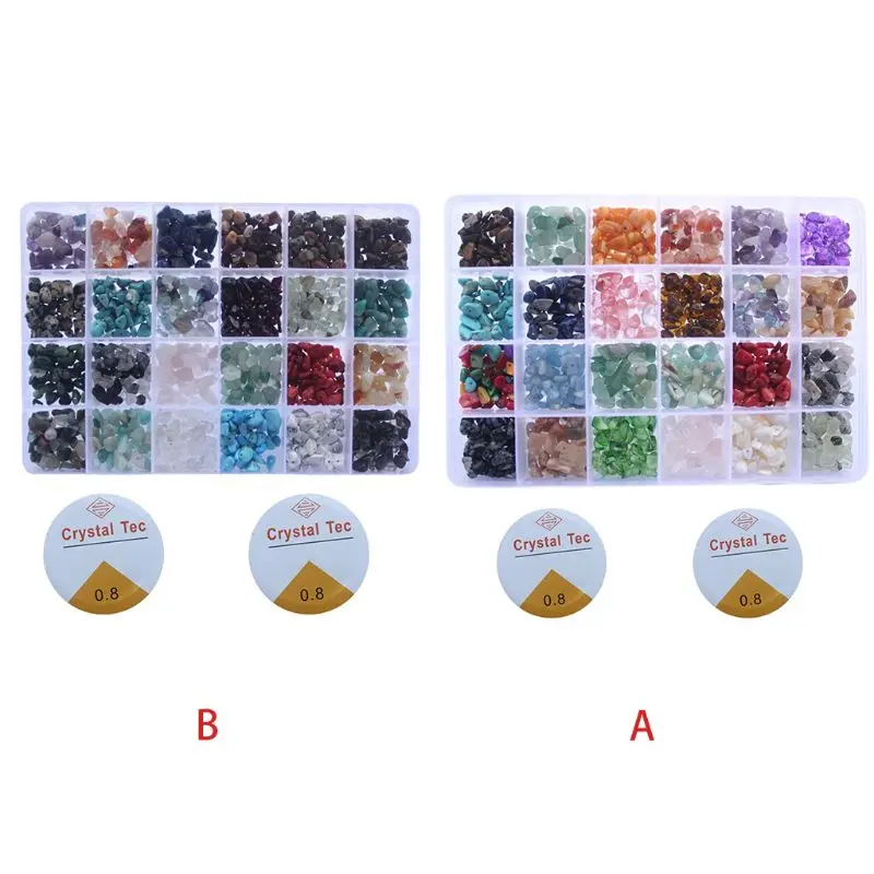 24 Grids Irregular Beads Polishing Crushed Faux Crystal Chips with Box Strings for DIY Jewelry Making Bracelets
24 Grids Irregular Beads Polishing Crushed Faux Crystal Chips with Box Strings for DIY Jewelry Making Bracelets