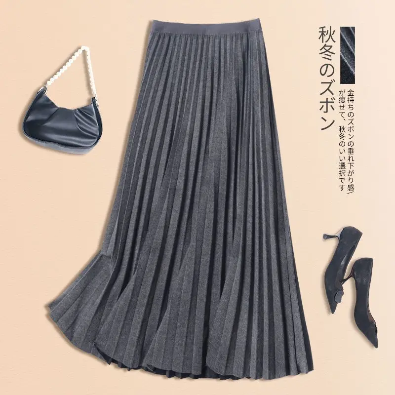 Woolen Skirts Women Korean Style Long Skirt Women's Pleated Skirt Long Skirts for Women Fashion 2023 Loose A-LINE Ladies C185
Woolen Skirts Women Korean Style Long Skirt Women's Pleated Skirt Long Skirts for Women Fashion 2023 Loose A-LINE Ladies C185