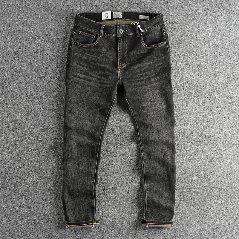 Spring and Autumn New Men's Black Washed Used Jeans Small Straight Trendy Trousers
Spring and Autumn New Men's Black Washed Used Jeans Small Straight Trendy Trousers