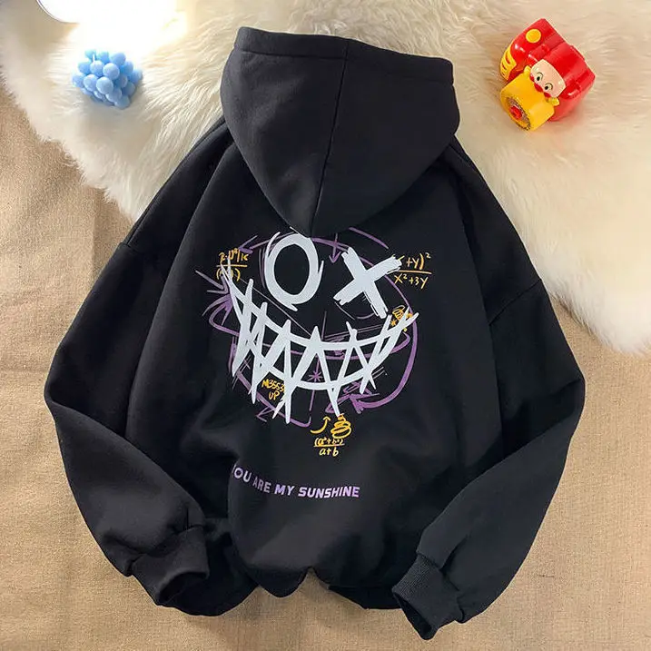 New vintage trend bf style devil print hooded sweater for men and women Sweatshirt autumn and winter Korean version joker jacket
New vintage trend bf style devil print hooded sweater for men and women Sweatshirt autumn and winter Korean version joker jacket