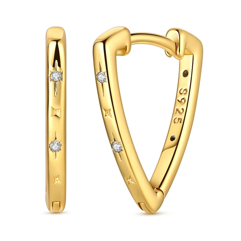 New 925 Sterling Silver Four-leaf Clover Horseshoe Earrings on the Inside Fine Women Engagement Wedding Earring Jewelry Gift 5 Mallzona New 925 Sterling Silver Four-leaf Clover Horseshoe Earrings on the Inside Fine Women Engagement Wedding Earring Jewelry Gift Mallzona