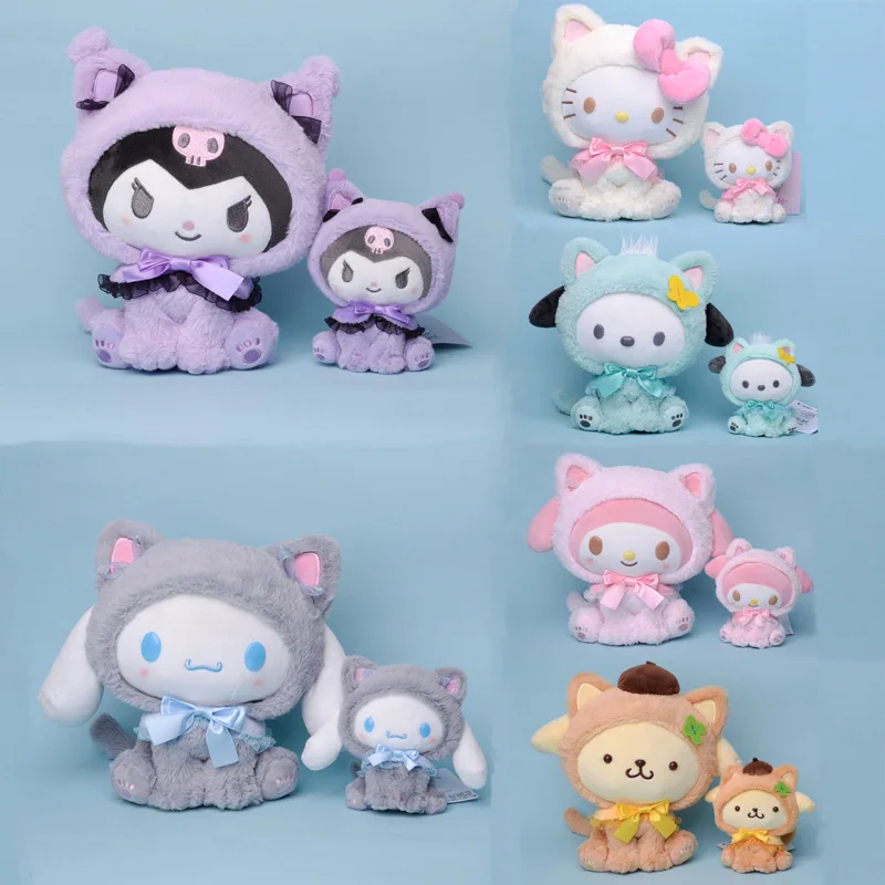 12 см Kawaii Sanrio, Hello Kitty Kuromi, плюшевые куклы, игрушки, подвески, милый плюшевый брелок, сумка
12 см Kawaii Sanrio, Hello Kitty Kuromi, плюшевые куклы, игрушки, подвески, милый плюшевый брелок, сумка
